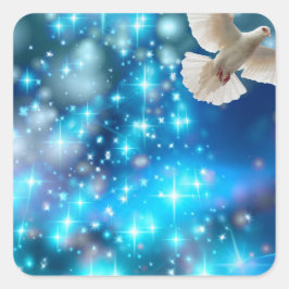 Weihnachten Quadratischer Aufkleber