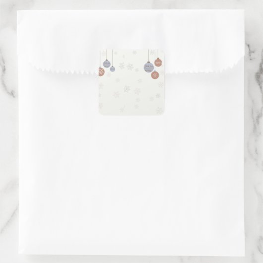 Weihnachten Quadratischer Aufkleber (Tasche)