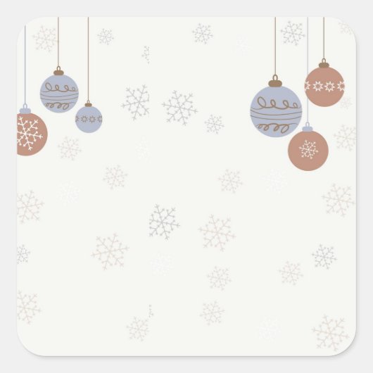 Weihnachten Quadratischer Aufkleber (Vorderseite)