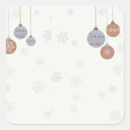 Weihnachten Quadratischer Aufkleber