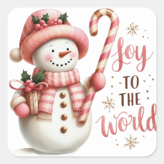 Weihnachten Quadratischer Aufkleber (Vorderseite)