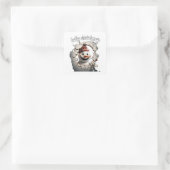 Weihnachten Quadratischer Aufkleber (Tasche)