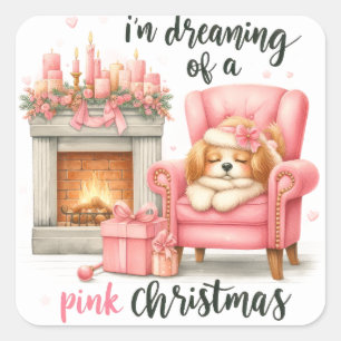 Weihnachten Quadratischer Aufkleber