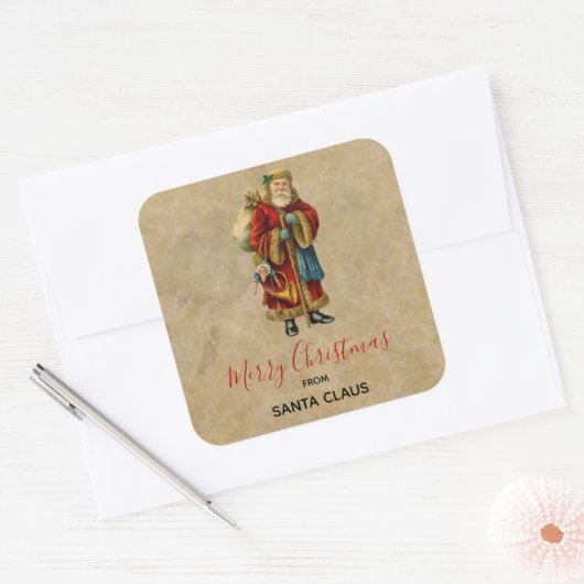 Weihnachten Quadratischer Aufkleber (Umschlag)