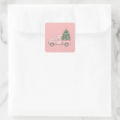 Weihnachten Quadratischer Aufkleber (Tasche)