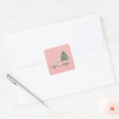Weihnachten Quadratischer Aufkleber (Umschlag)