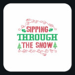 Weihnachten Quadratischer Aufkleber<br><div class="desc">Weihnachten</div>