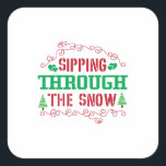 Weihnachten Quadratischer Aufkleber<br><div class="desc">Weihnachten</div>