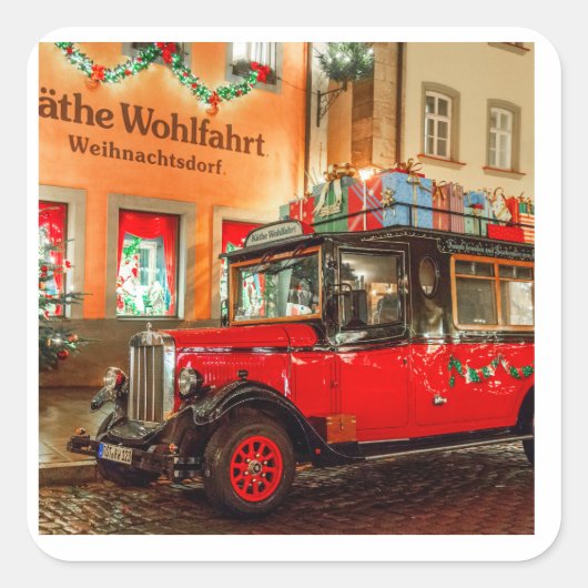 Weihnachten Quadratischer Aufkleber (Vorderseite)