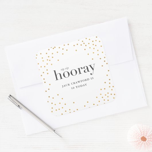 Weihnachten Quadratischer Aufkleber (Umschlag)