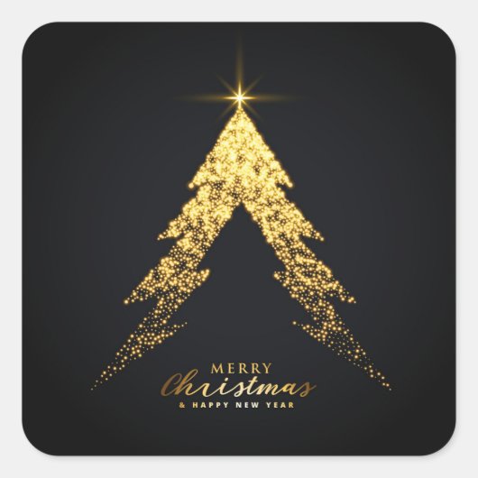 Weihnachten Quadratischer Aufkleber (Vorderseite)