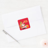 Weihnachten Quadratischer Aufkleber (Umschlag)