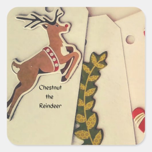 Weihnachten Quadratischer Aufkleber (Vorderseite)