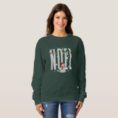 Weihnachten Quote Weihnachts Snowman White Typogra Sweatshirt (Vorne ganz)