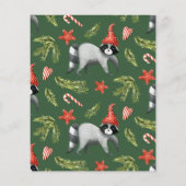 Weihnachten Raccoon Feiertag Flyer (Rückseite)