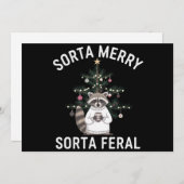 Weihnachten Raccoon Sorta Merry Sorta Feral Xmas (Vorne/Hinten)
