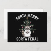 Weihnachten Raccoon Sorta Merry Sorta Feral Xmas (Vorne/Hinten)