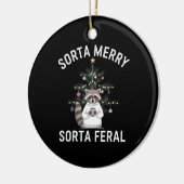 Weihnachten Raccoon Sorta Merry Sorta Feral Xmas Keramik Ornament (Links)