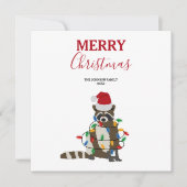 Weihnachten Raccoon Weihnachtsmannmütze Weihnachte (Vorderseite)