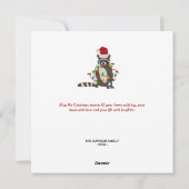 Weihnachten Raccoon Weihnachtsmannmütze Weihnachte (Rückseite)