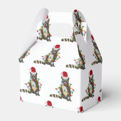 Weihnachten Raccoon Weihnachtsmannmütze Weihnachte Geschenkschachtel (Rückseite)