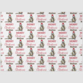 Weihnachten Raccoon Weihnachtsmannmütze Weihnachte Seidenpapier (Vorderseite)