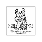 Weihnachten Ragamuffin Cat Rücksendeadresse Gummistempel (Prägung)
