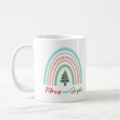 Weihnachten Rainbow Nice List Merry and Bright Kaffeetasse (Links)