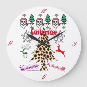 Weihnachten Random Mishmash Thunder_Cove Große Wanduhr