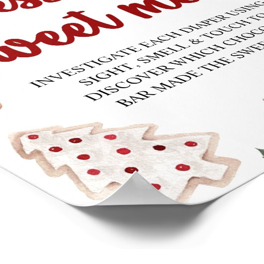 Weihnachten Raten Sie das Sweet Mess Baby Shower G Poster (Ecke)