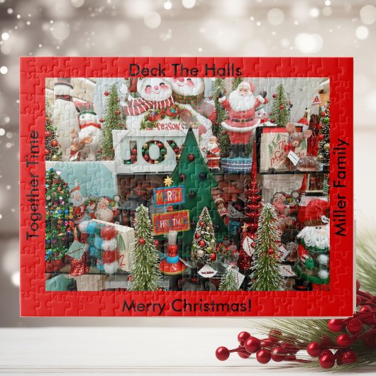 Weihnachten rätseln IHREN NAMEN Deck Die Hallen Puzzle