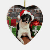 Weihnachten - Ratte Terrier - Sparky Keramikornament (Rechts)