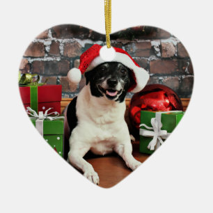 Weihnachten - Ratte Terrier - Sparky Keramikornament