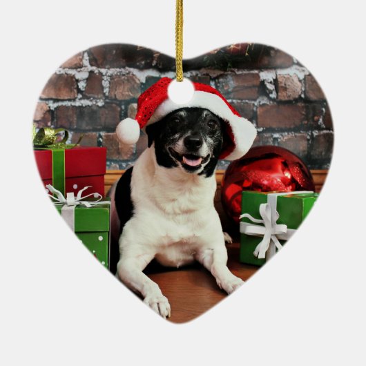 Weihnachten - Ratte Terrier - Sparky Keramikornament (Hinten)