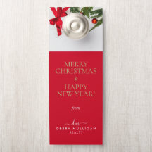 Weihnachten Real Anwesen Marketing Door Hanger