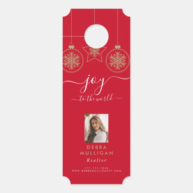 Weihnachten Real Anwesen Marketing Door Hanger Türanhänger (Vorderseite)