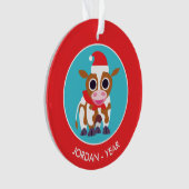Weihnachten Reba die Kuh Ornament (Vorderseite)