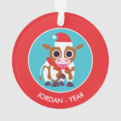 Weihnachten Reba die Kuh Ornament (Rückseite)