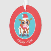 Weihnachten Reba die Kuh Ornament (Vorderseite)