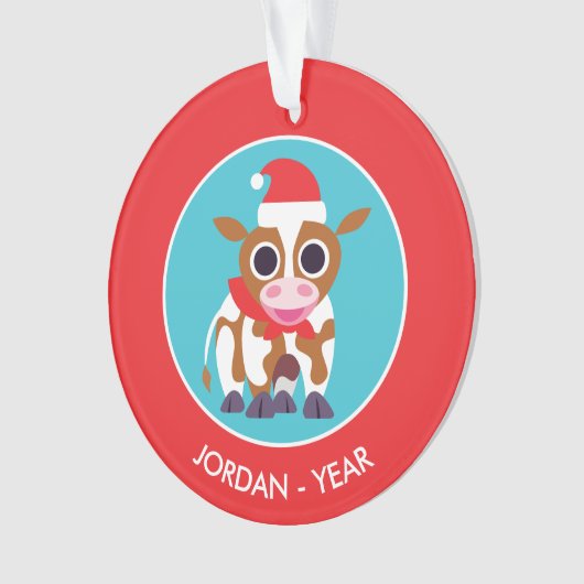 Weihnachten Reba die Kuh Ornament (Vorderseite)