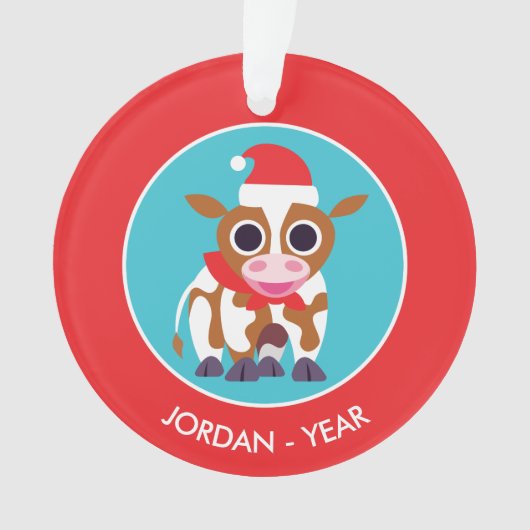 Weihnachten Reba die Kuh Ornament (Vorderseite)
