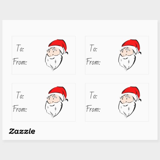 Weihnachten Rechteckiger Aufkleber (Blatt)