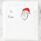 Weihnachten Rechteckiger Aufkleber (Tasche)