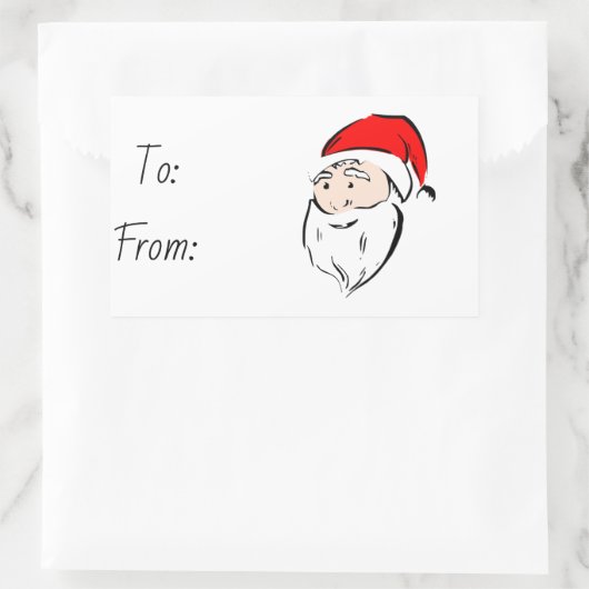 Weihnachten Rechteckiger Aufkleber (Tasche)