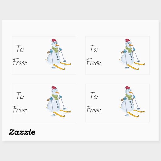 Weihnachten Rechteckiger Aufkleber (Blatt)