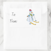 Weihnachten Rechteckiger Aufkleber (Tasche)