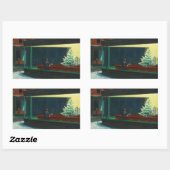 Weihnachten Rechteckiger Aufkleber (Blatt)