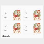 Weihnachten Rechteckiger Aufkleber (Blatt)