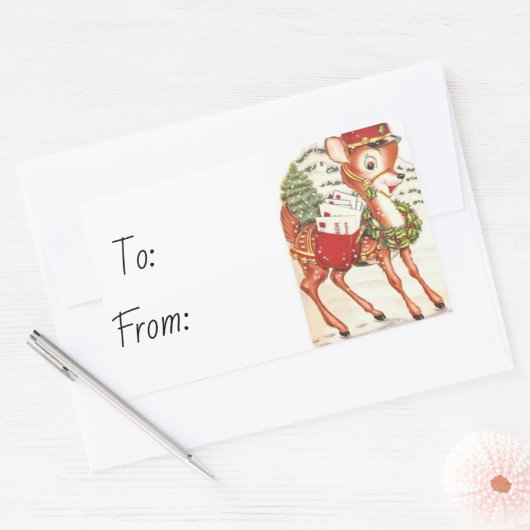 Weihnachten Rechteckiger Aufkleber (Umschlag)