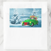 Weihnachten Rechteckiger Aufkleber (Tasche)